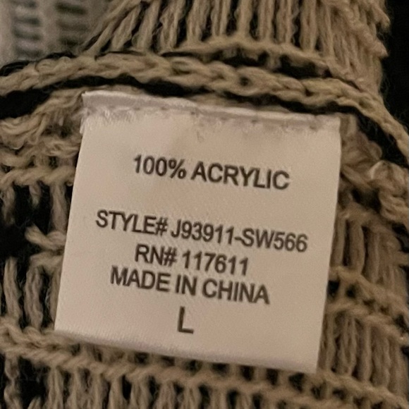 HaVe Boho Chevron Pattern Size Large Open Front Cardigan Sweater - Picture 4 of 7